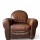 Vintage club armchair in Havana leather from the late 20th century