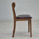 1960s, set of 6 Danish dinning chairs, solid oak wood, reupholstered.