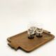Carved wooden plateau