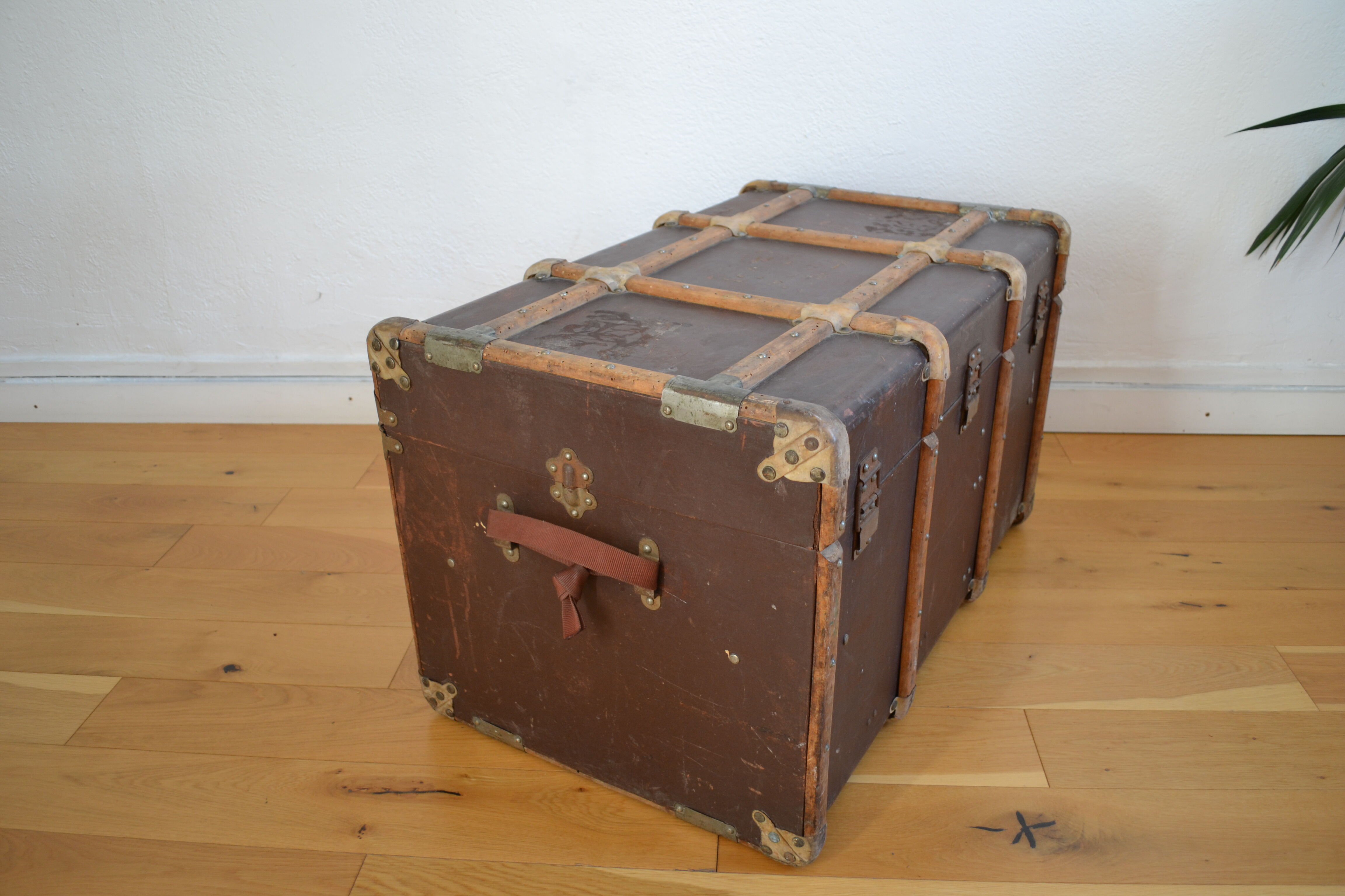 Old travel trunk