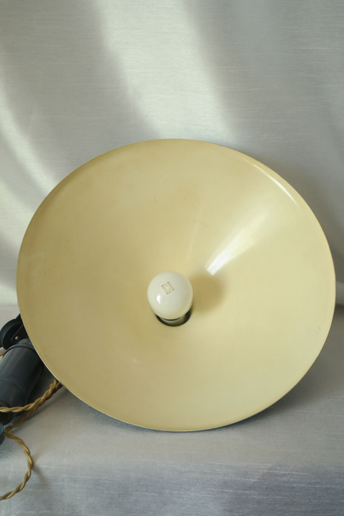 Suspension enamelled sheet metal rises drop vintage blue