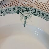 6 antique ironstone soup plates