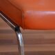 Armchair modernist vintage in orange leatherette 60 years