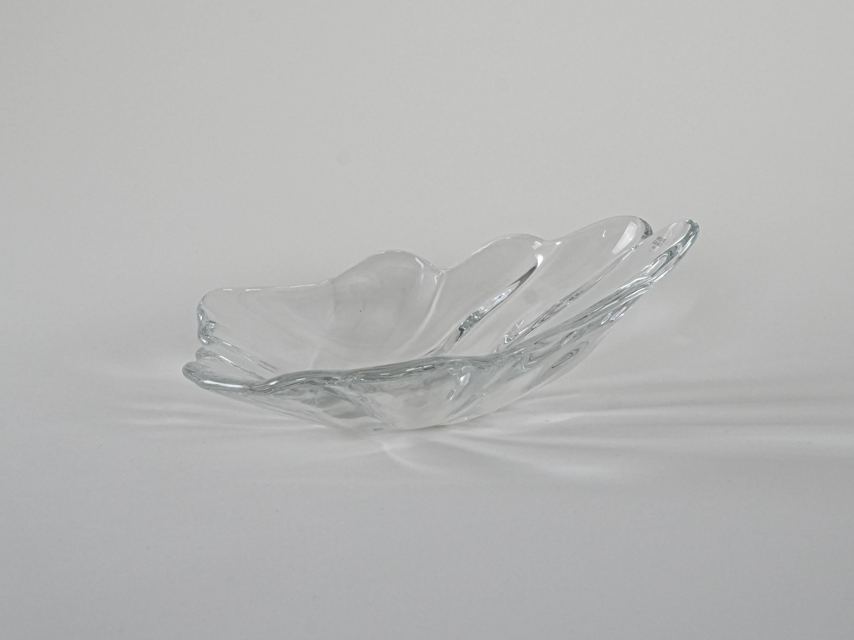 Plat danois en verre par Holmegaard, années 1970