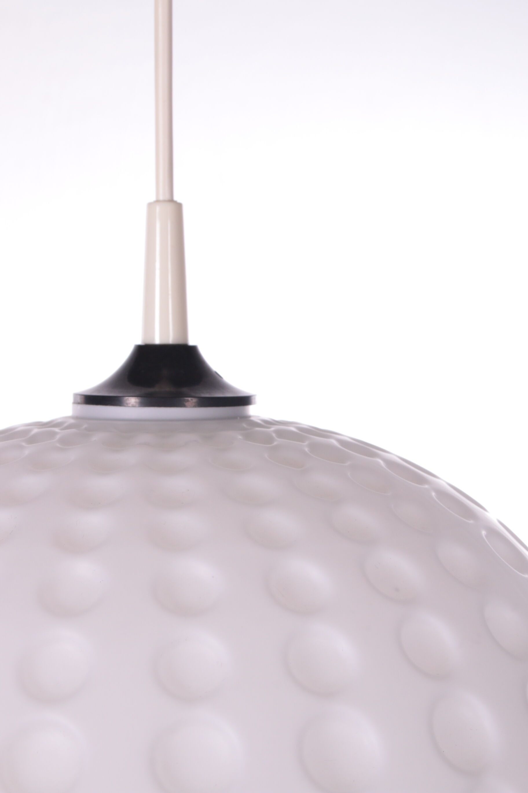 Vintage milk glass hanging lamp by Peill und Putzler, 1960s