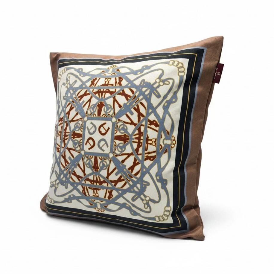 Coussin en velours authentique Etienne Aigner – Coussin de designer 45x45