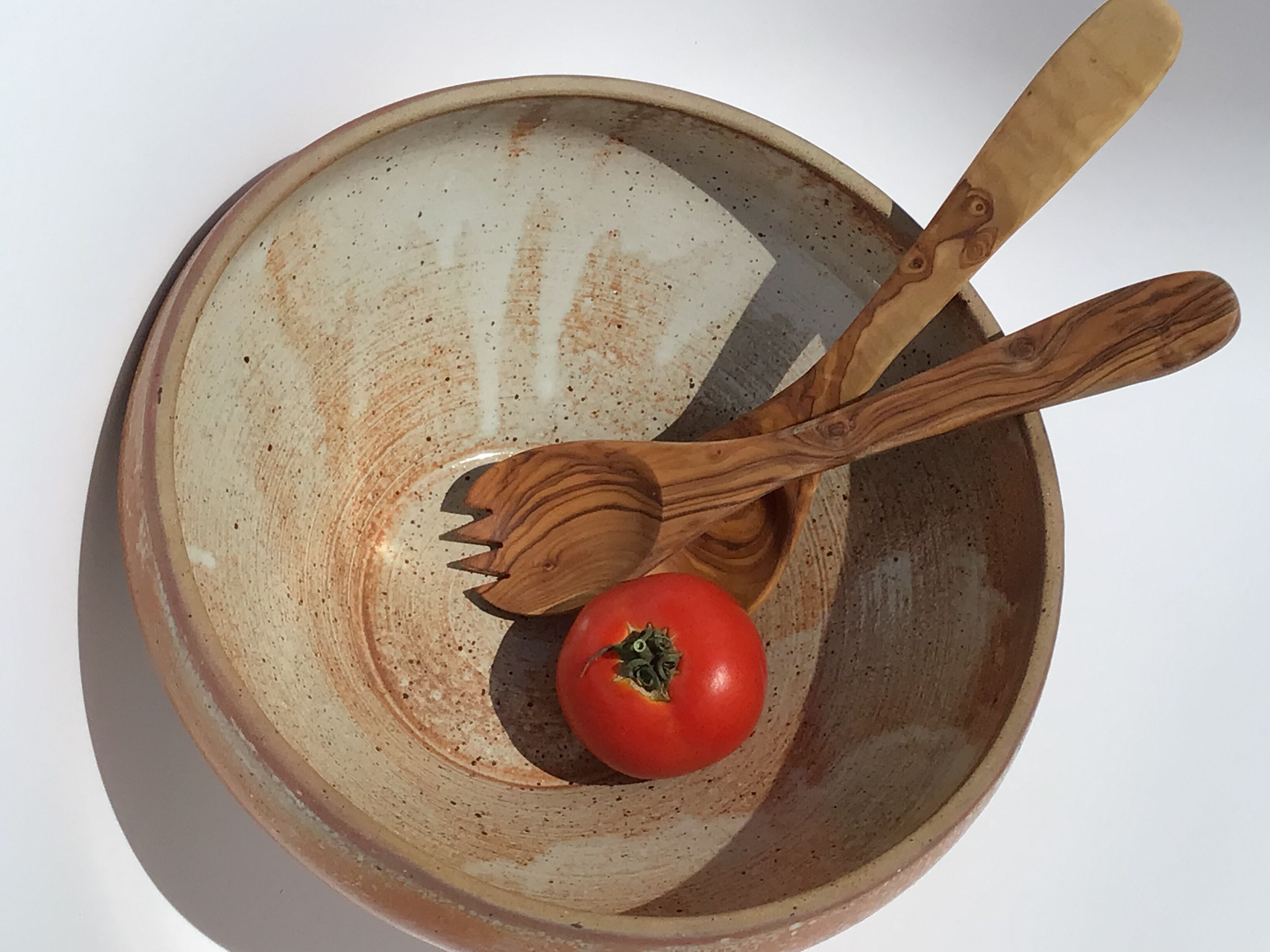 Artisanal speckled sandstone bowl diameter 27cm