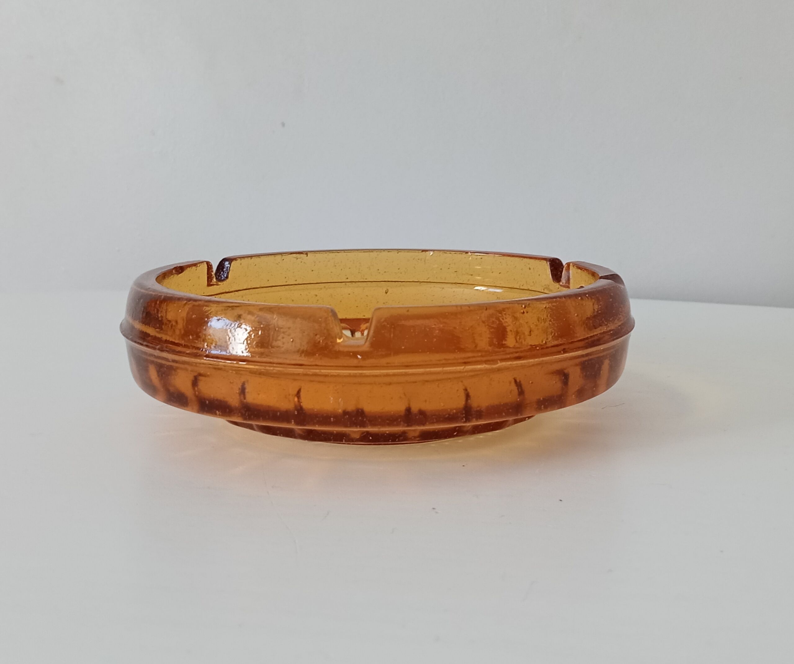 Vintage amber ashtray 60-70s