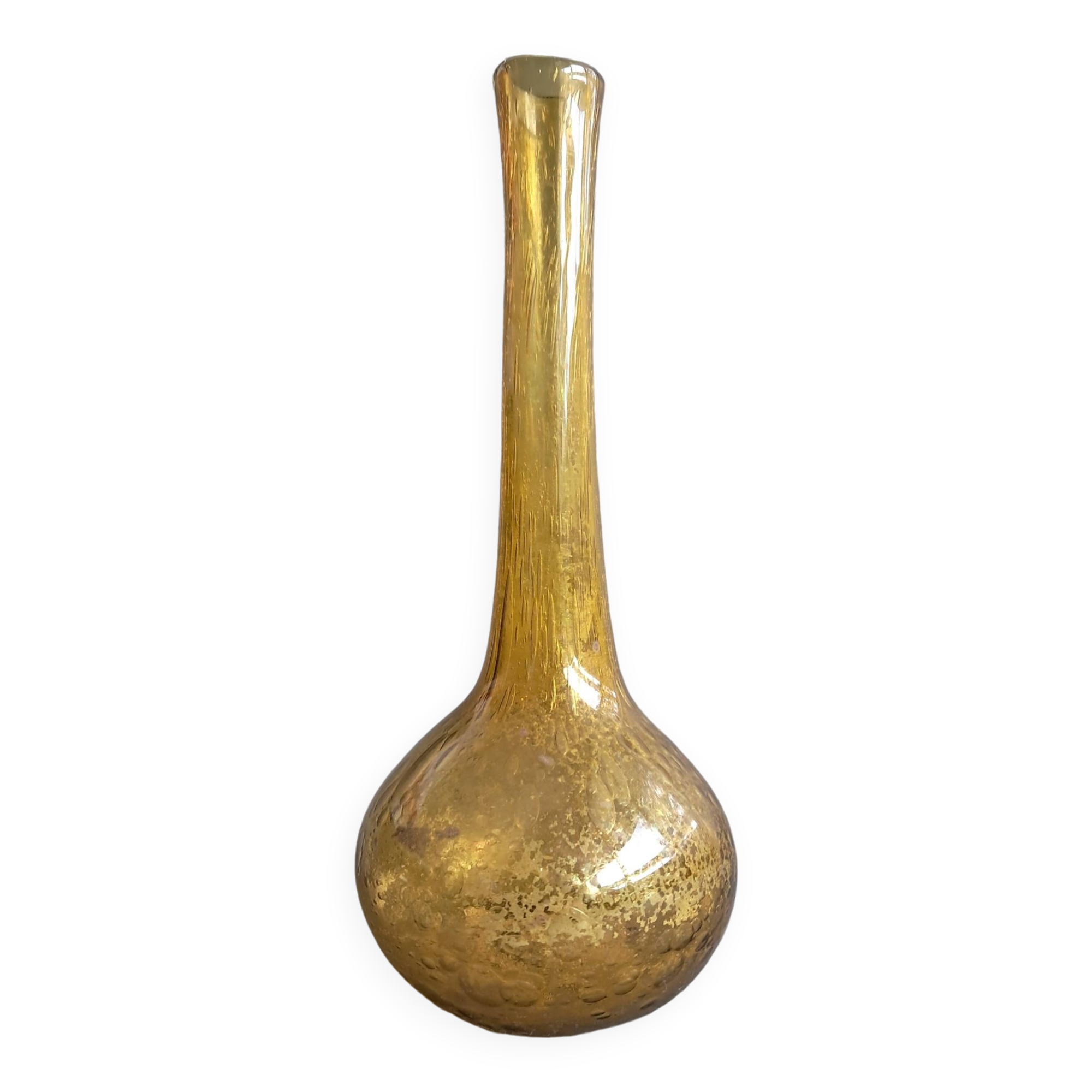 Biot bubbled glass soliflore vase 1960.