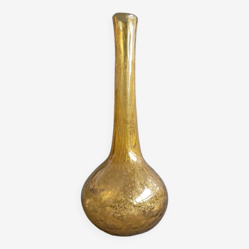 Vase soliflore en verre bullé Biot 1960