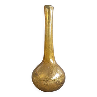 Vase soliflore en verre bullé Biot 1960