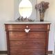Marble and pitchpin chest of drawers