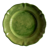 Glazed clay dish Biot verte XXL 1960