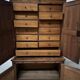 Two-part office furniture made of solid pine from the 20th century.