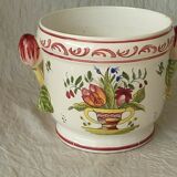 Cache pot en faience decor strasbourg 20 eme