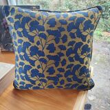 Decorative cushion amalys blue and gold