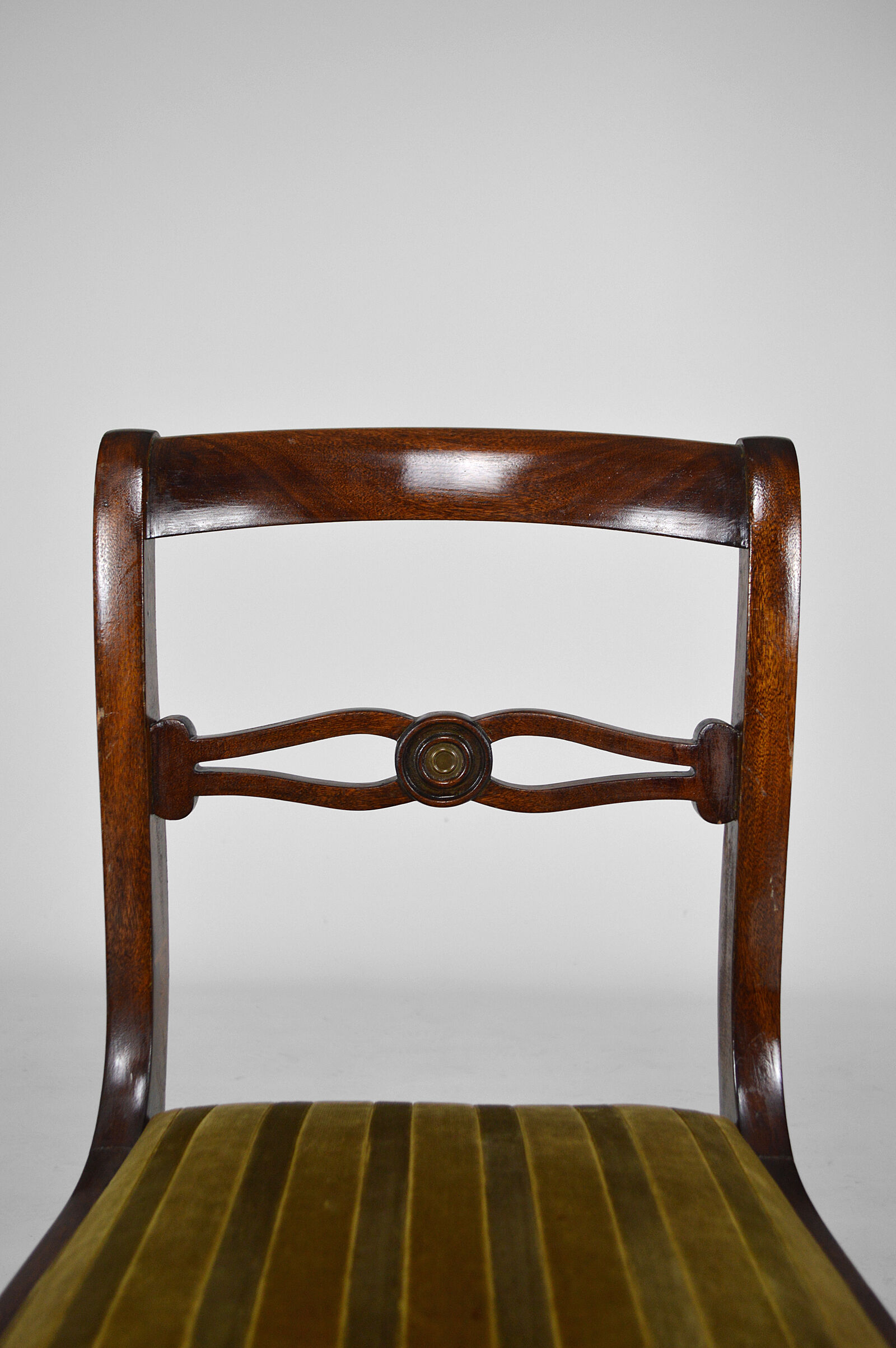 Set of 6 regency style chairs in mahogany, 19th