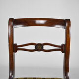 Set of 6 regency style chairs in mahogany, 19th