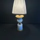 Lampe XIXe en opaline blanche et métal doré