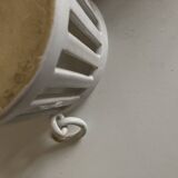 Moustier white neo-classic directoire pot cover 1950