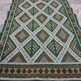 Tapis kilim vert 93x189cm