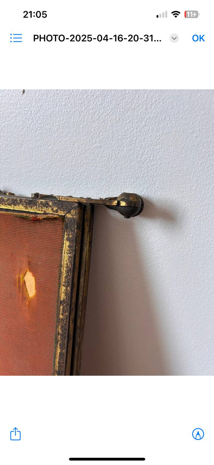 Vintage barber's triptych mirror