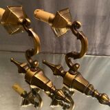 Pair of Louis XIV style brass sconces
