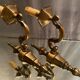 Pair of Louis XIV style brass sconces