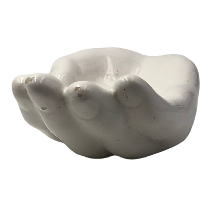 Empty white hand pocket