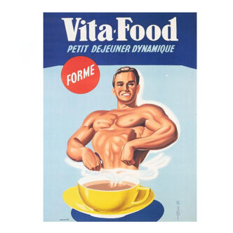 Old advertising poster Vita Food, 1955, 72x52cm, E. Gaillard