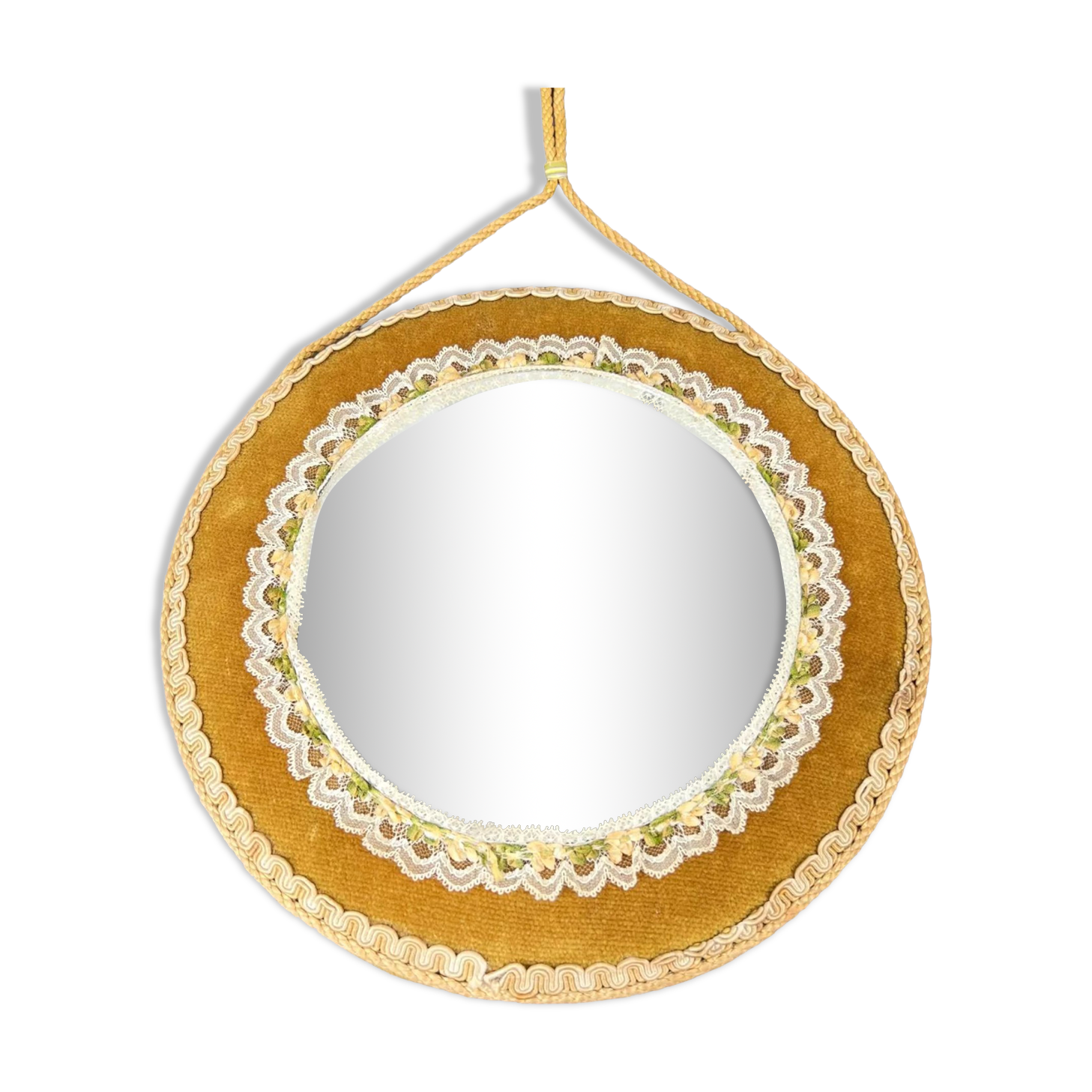 Miroir vintage jaune