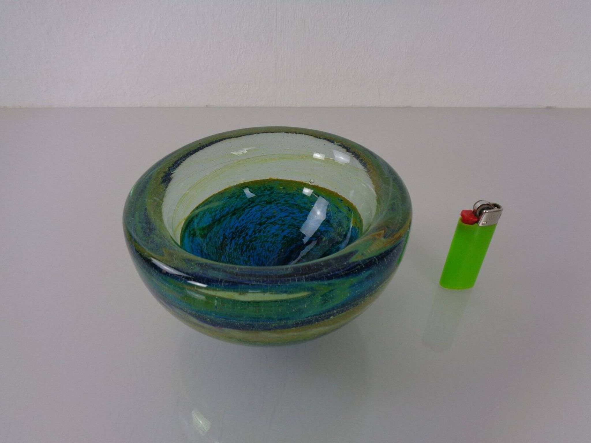 Maltese glass ashtray from Mdina, 1960s