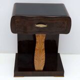 Pair of Art Deco Italian Walnut Briar and Maple Bedside Tables, 1920s