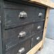 Industrial established furniture two metal doors and 6 wooden drawers