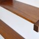 Minimalist mahogany shelves from the 1960s.