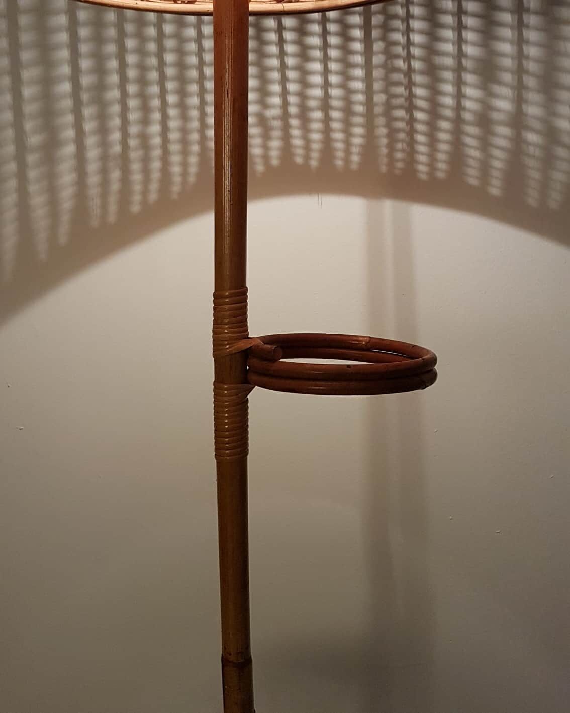 Rattan lamppost period 1960