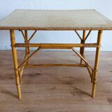 Fauteuils rotin et table