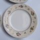 Set of 6 flat plates Salins model Simone beige with flowers.