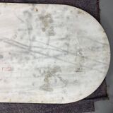 Marble and wrought iron bistro table