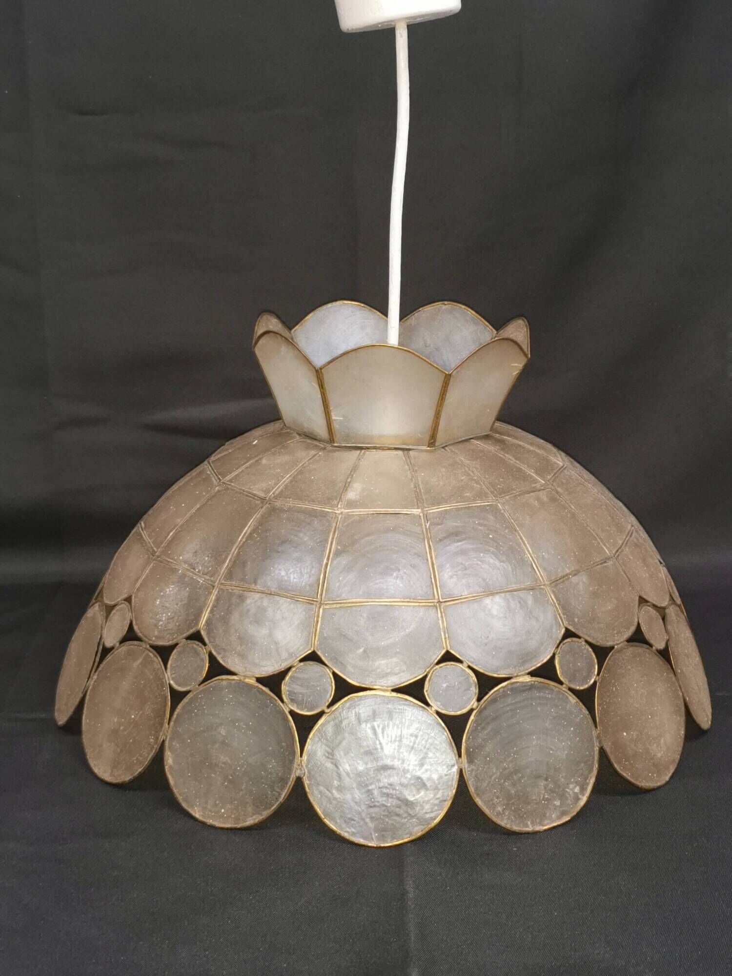 Vintage chandelier, mother-of-pearl suspension