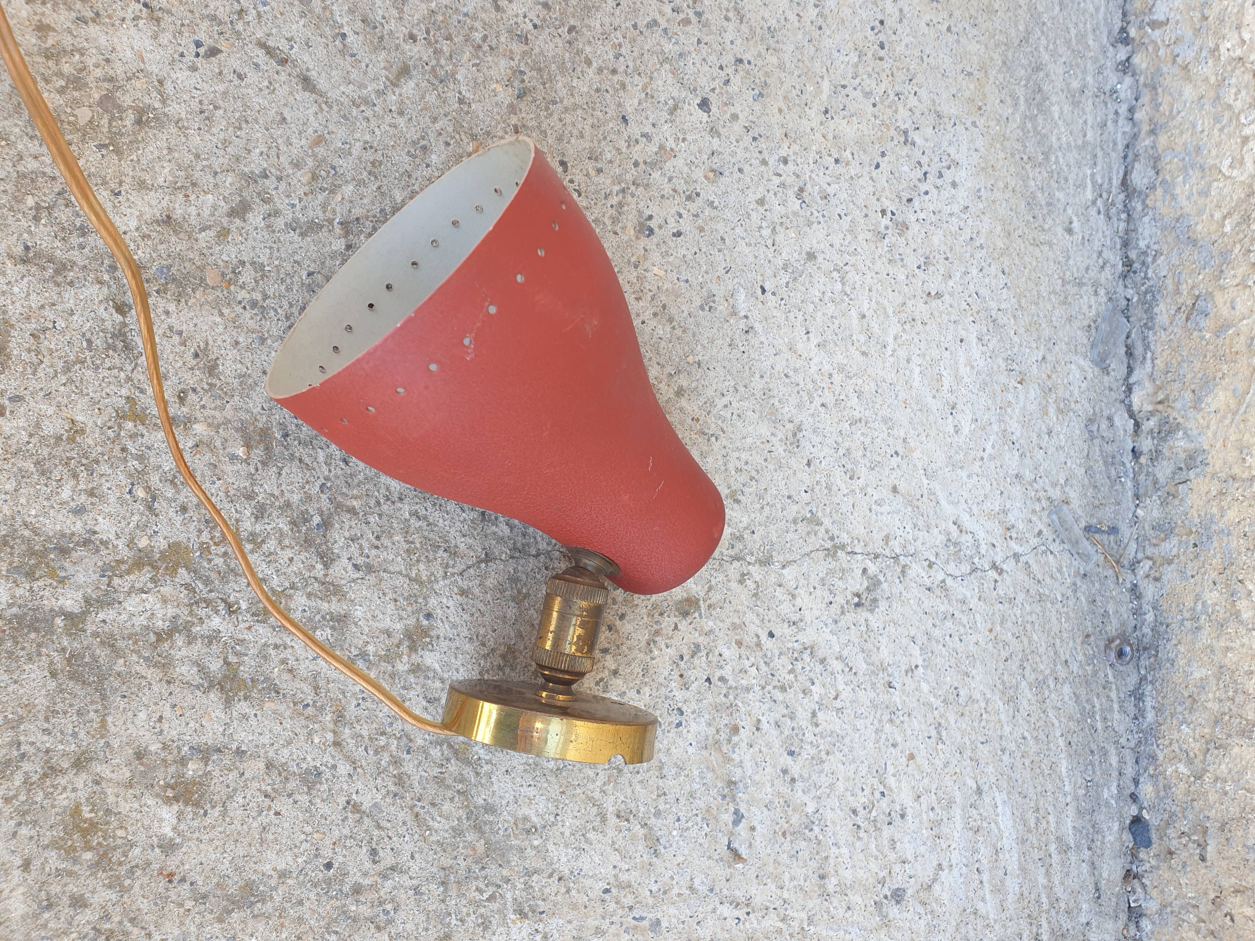 Pair of 50s casserole wall lamps