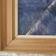 Oil on Canvas Landscape Almond Trees and Lavenders signed Jean Claude Fer