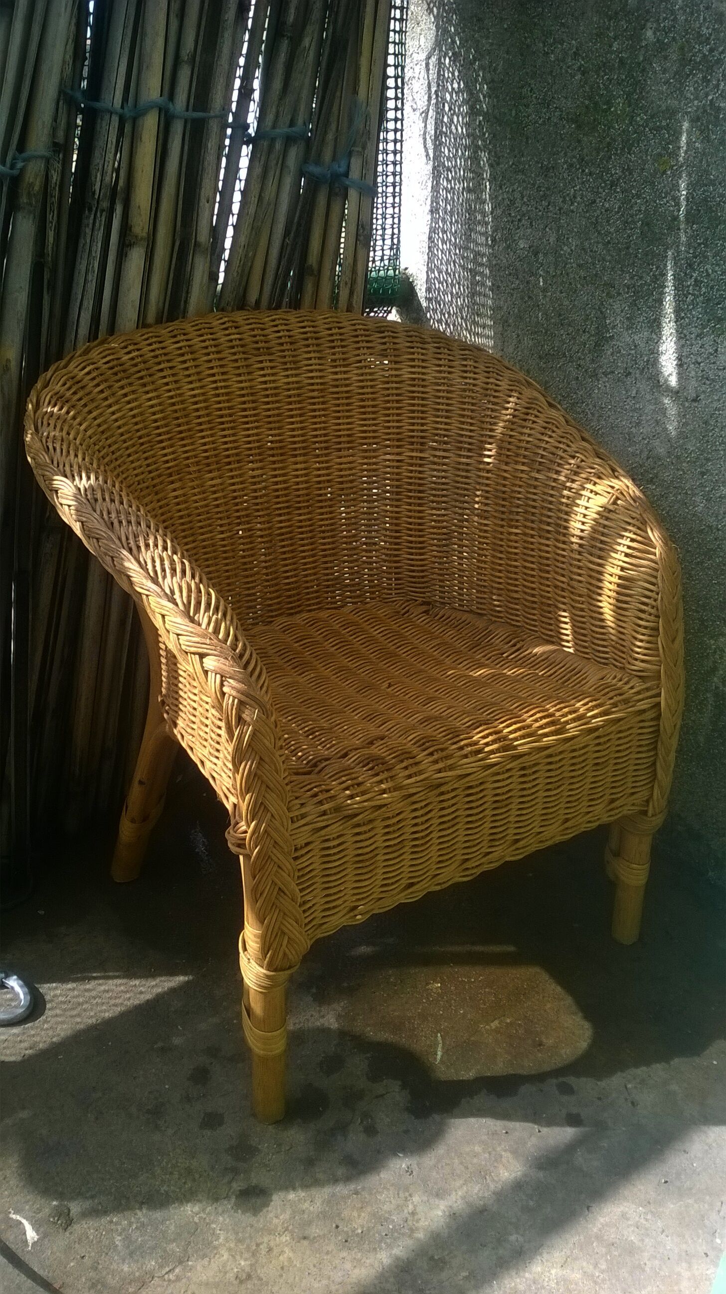 Rattan chair and braided wicker for children
