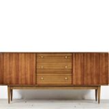 Midcentury 'wrighton' walnut and brass sideboard