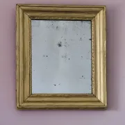 Small Art Deco mirror with a gilded wooden frame.