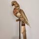 Decorative sculpture in solid brass representing a parrot, 1970s, Palm Beach/Hollywood Regency.