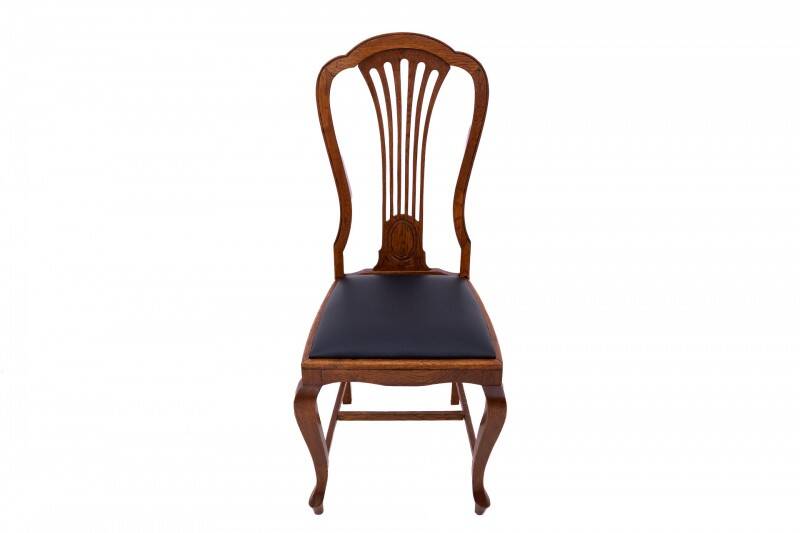Large extendable table with eight chairs, late 19th century, France. After renovation.