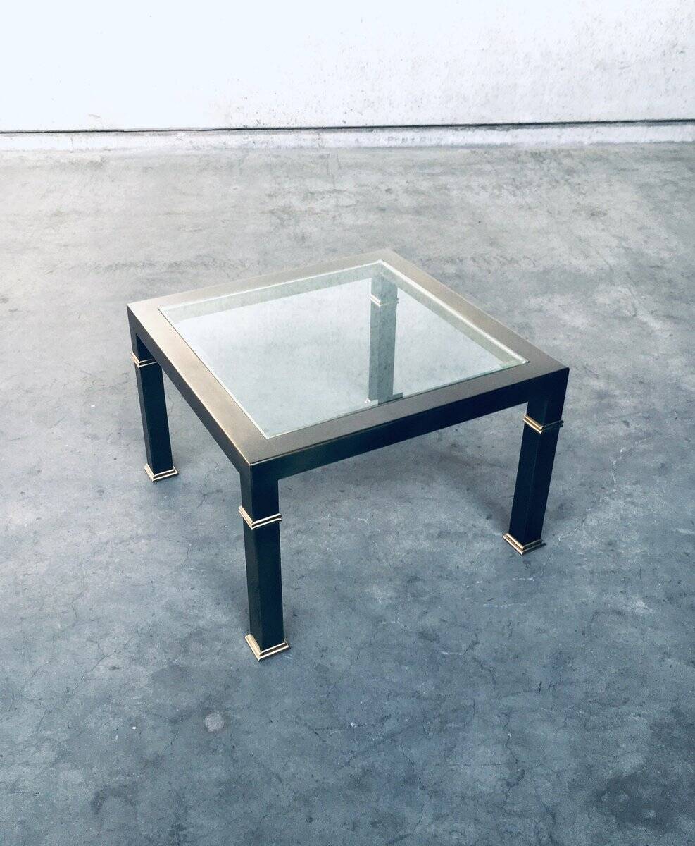 Vintage Postmodern Brushed Metal Coffee Table from Belgo Chrom / Dewulf Selection, 1980s