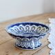 Vintage blue and white porcelain footed bowl in Delft style – Thailand pattern