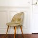 Chaise gondole fourrure moumoute vintage